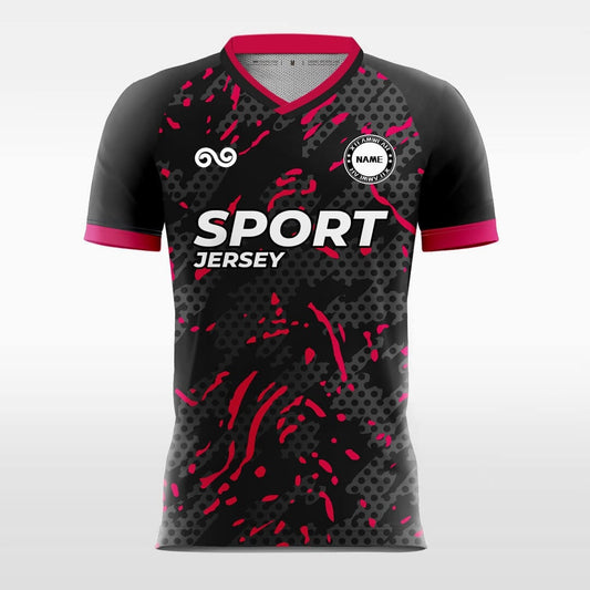 Fire - Custom Soccer Jersey for Men Red Sublimated