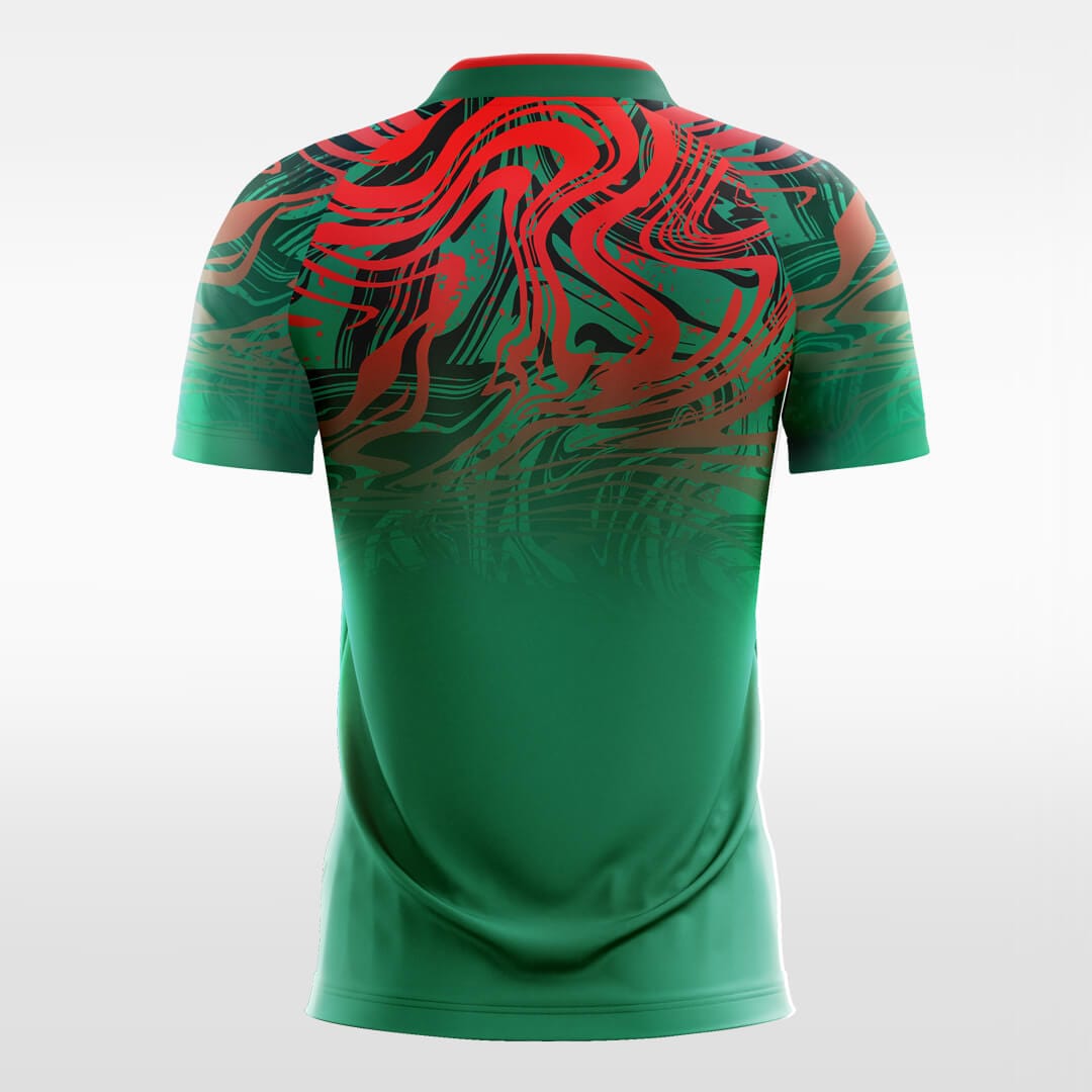 red streamline sleeve soccer jersey