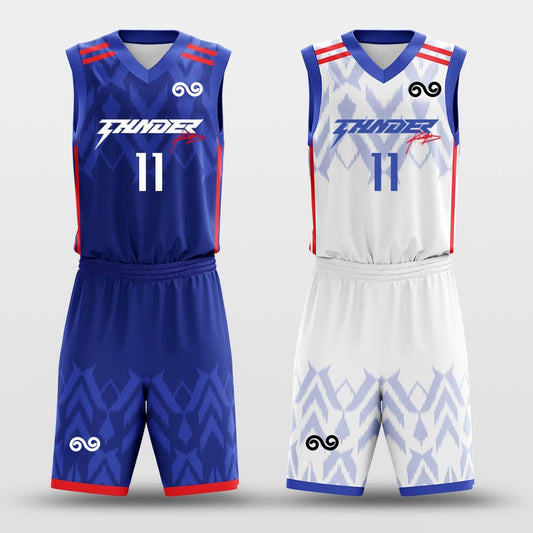 Blanket -Custom Reversible Basketball Jersey with Shorts Subliamted