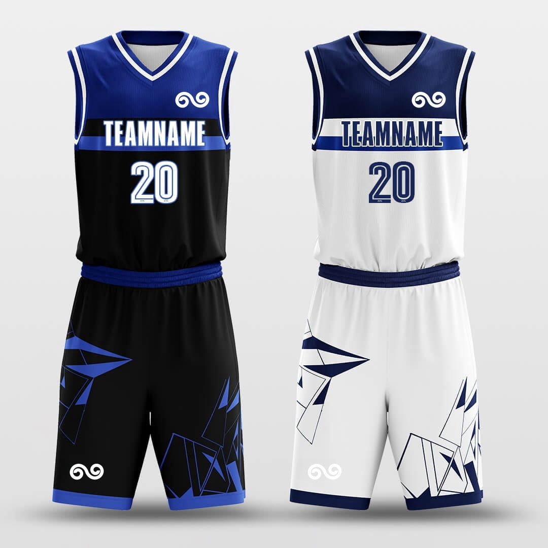 Glass Fragment -Custom Reversible Basketball Jersey with Shorts Subliamted