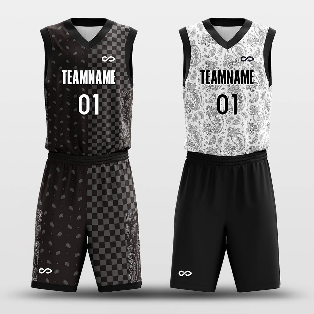 Paisley -Custom Reversible Basketball Jersey with Shorts Subliamted
