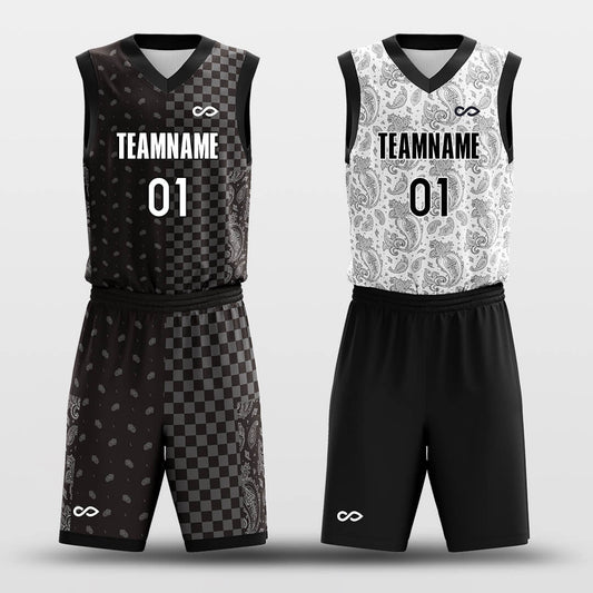 Paisley -Custom Reversible Basketball Jersey with Shorts Subliamted