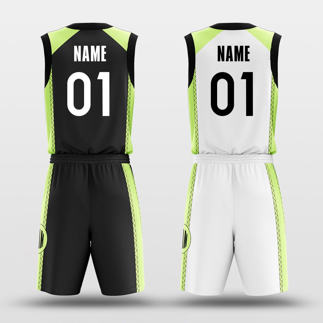 Tiger Teeth -Custom Reversible Basketball Jersey with Shorts Subliamted
