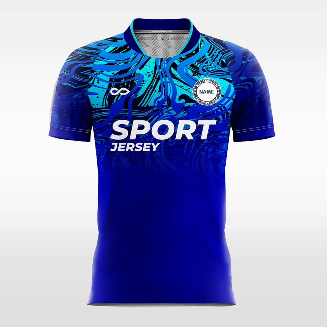     ribbon sleeve soccer jersey