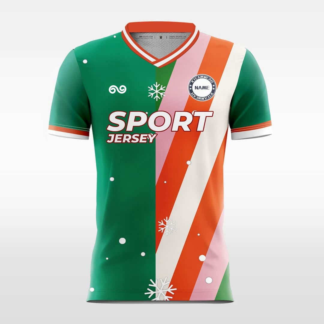 Christmas Snow - Custom Soccer Jersey for Men Green Sublimated