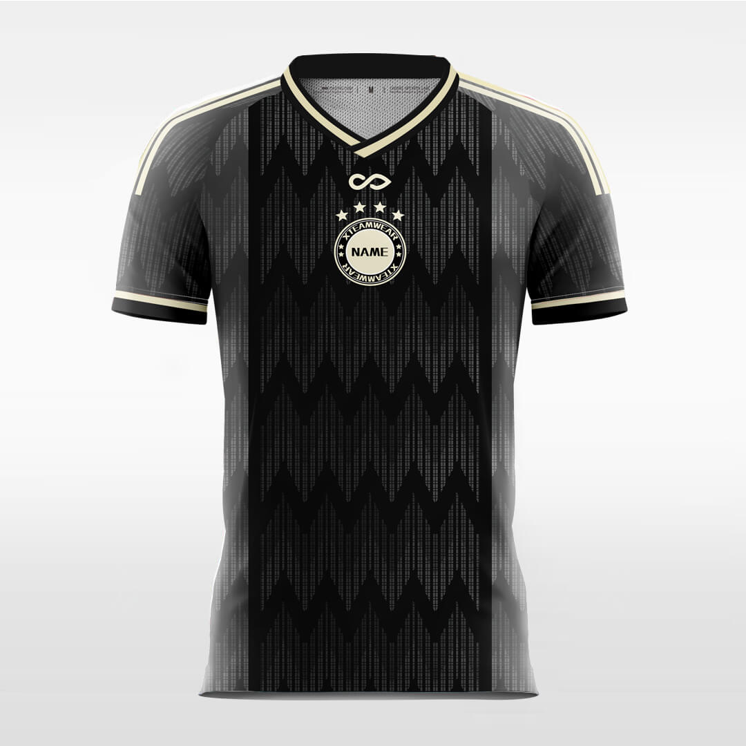 solid black short sleeve soccer jersey