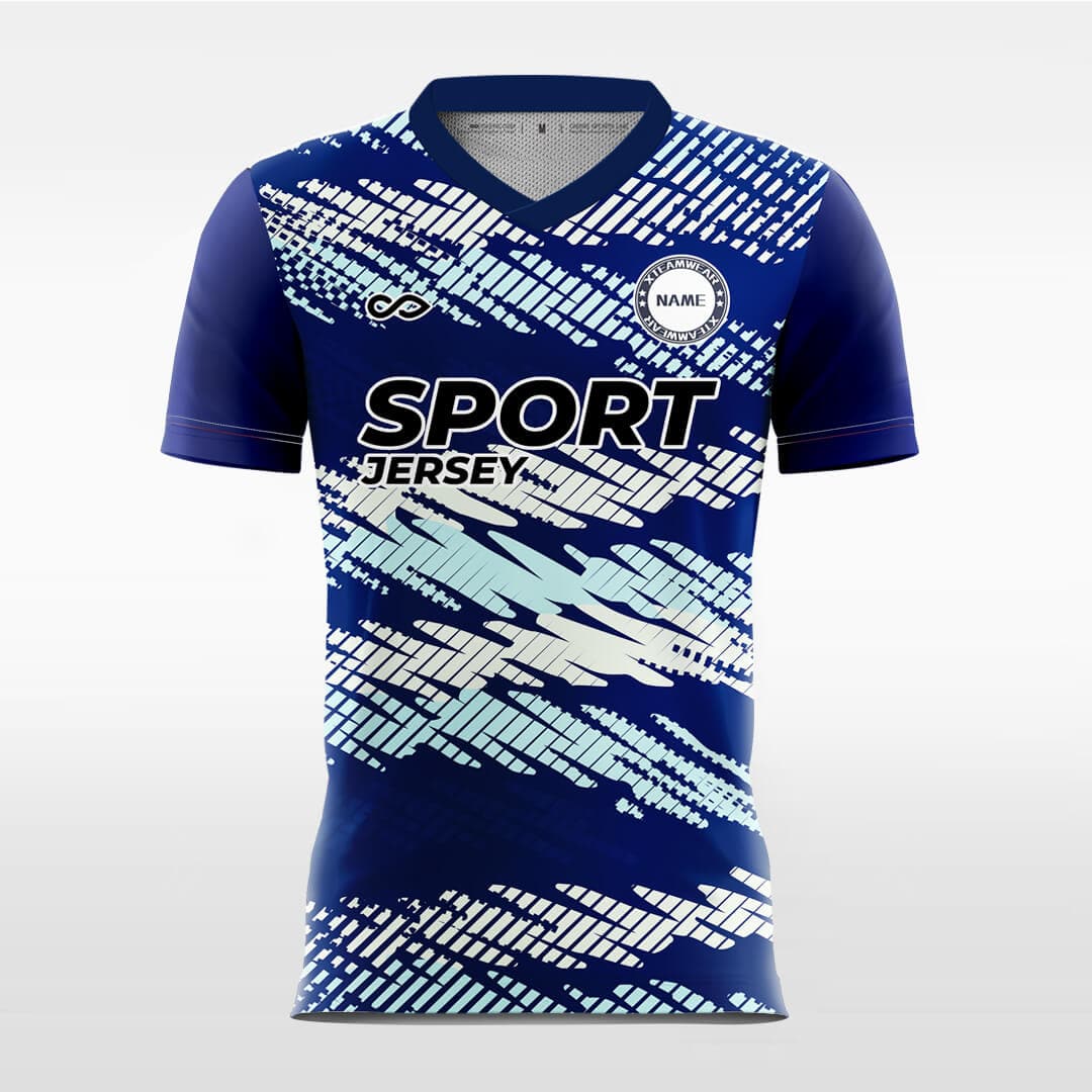 striped short sleeve soccer jersey