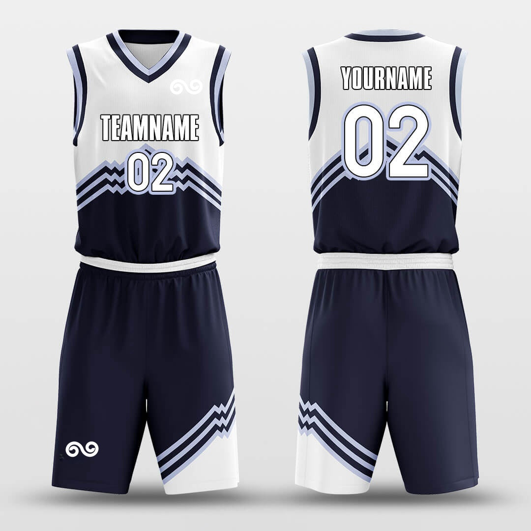 Blue Mountain -Custom Basketball Jersey with Shorts Subliamted