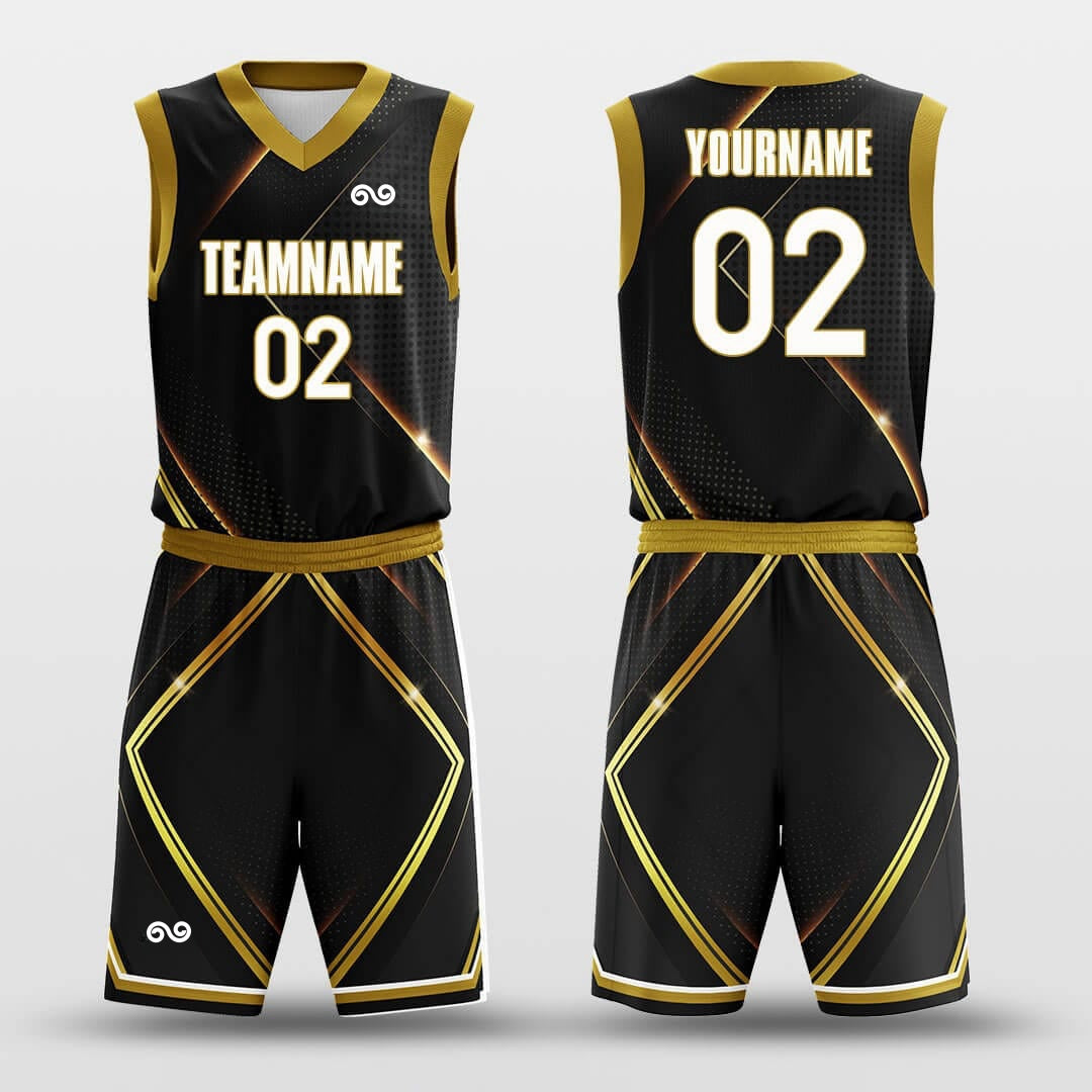 Golden Energy -Custom Basketball Jersey with Shorts Subliamted