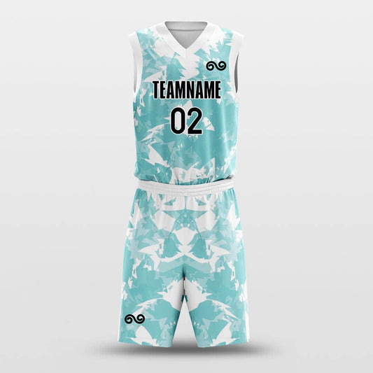 Hazy Blue -Custom Basketball Jersey with Shorts Subliamted