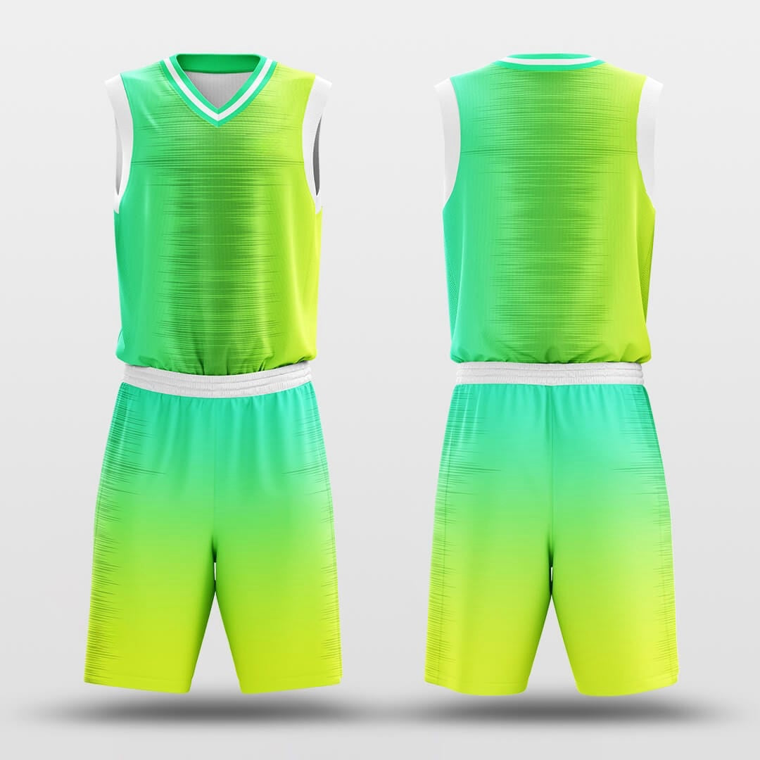 Green Light -Custom Basketball Jersey with Shorts Subliamted