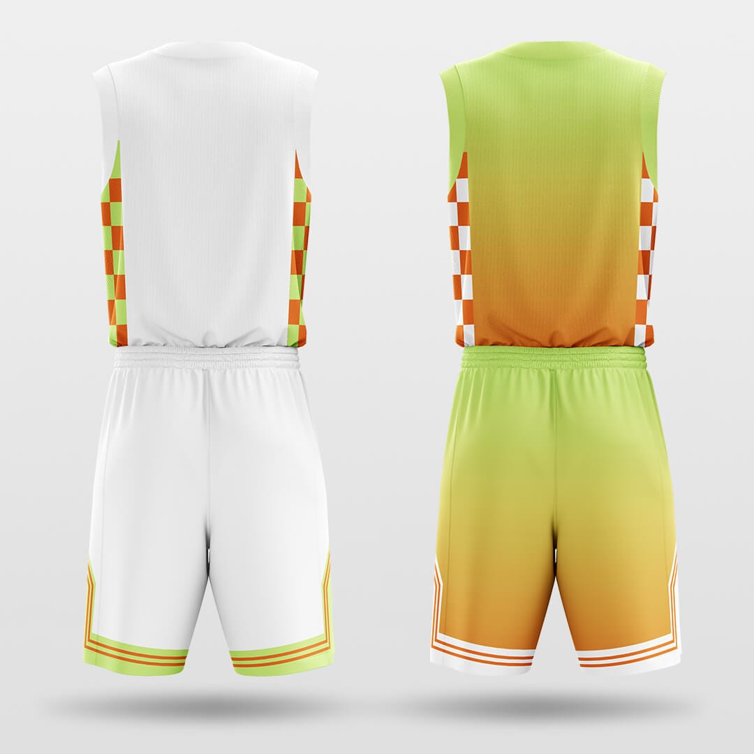 Orange and White Basketball Jersey Set