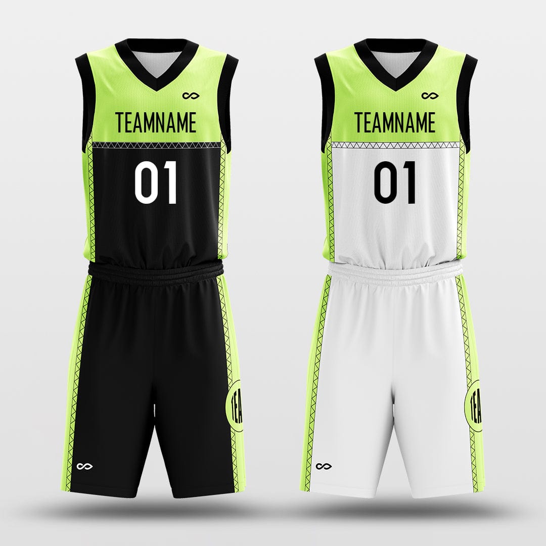 Tiger Teeth -Custom Reversible Basketball Jersey with Shorts Subliamted