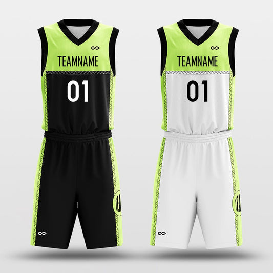 Tiger Teeth -Custom Reversible Basketball Jersey with Shorts Subliamted
