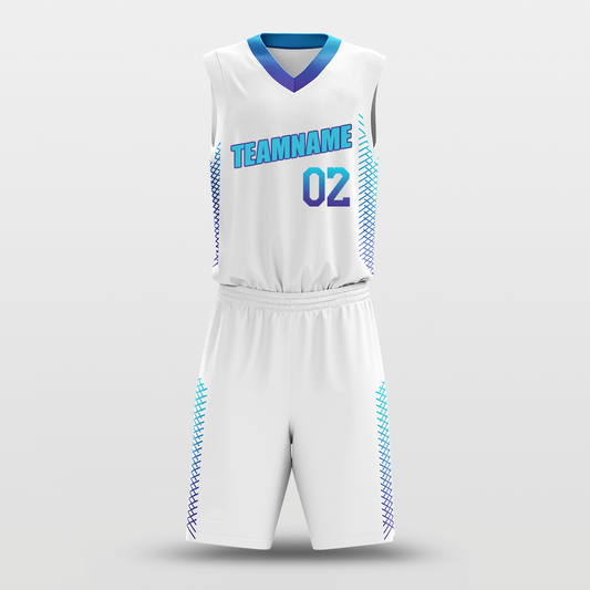 Braid White -Custom Basketball Jersey with Shorts Subliamted