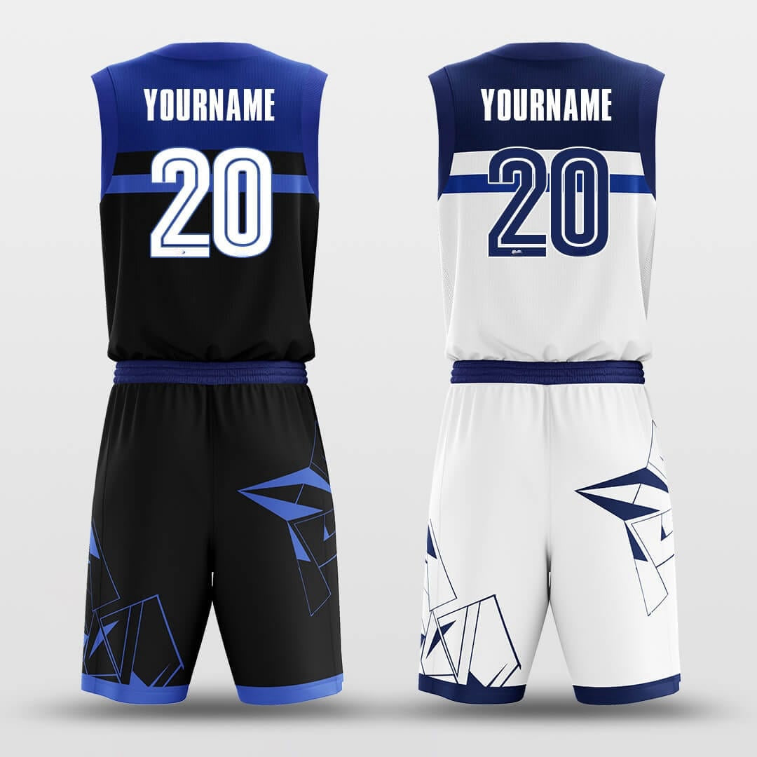 Glass Fragment -Custom Reversible Basketball Jersey with Shorts Subliamted