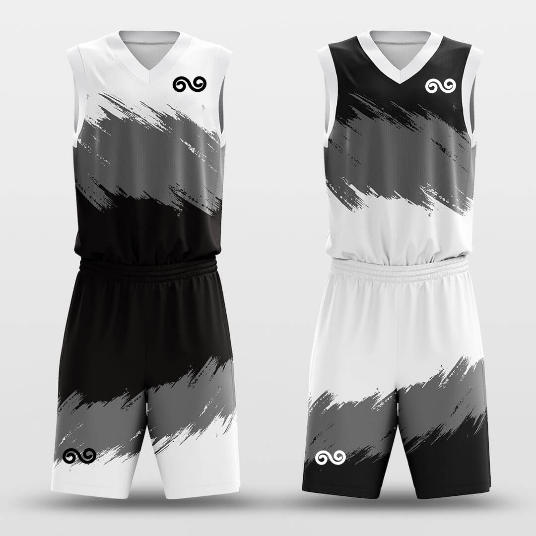 Brushes -Custom Reversible Basketball Jersey with Shorts Subliamted