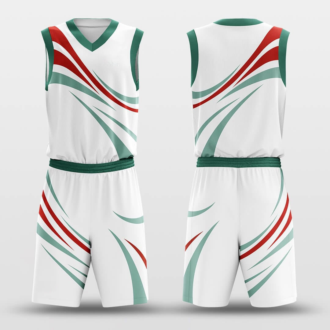 Coloured Ribbon -Custom Basketball Jersey with Shorts Subliamted