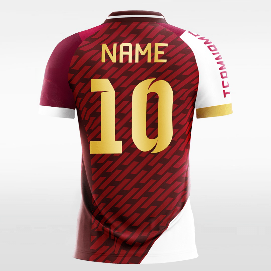Hot blood - Custom Soccer Jersey for Men White and Red Sublimated