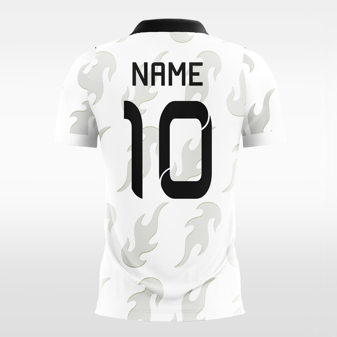 white custom short sleeve jersey
