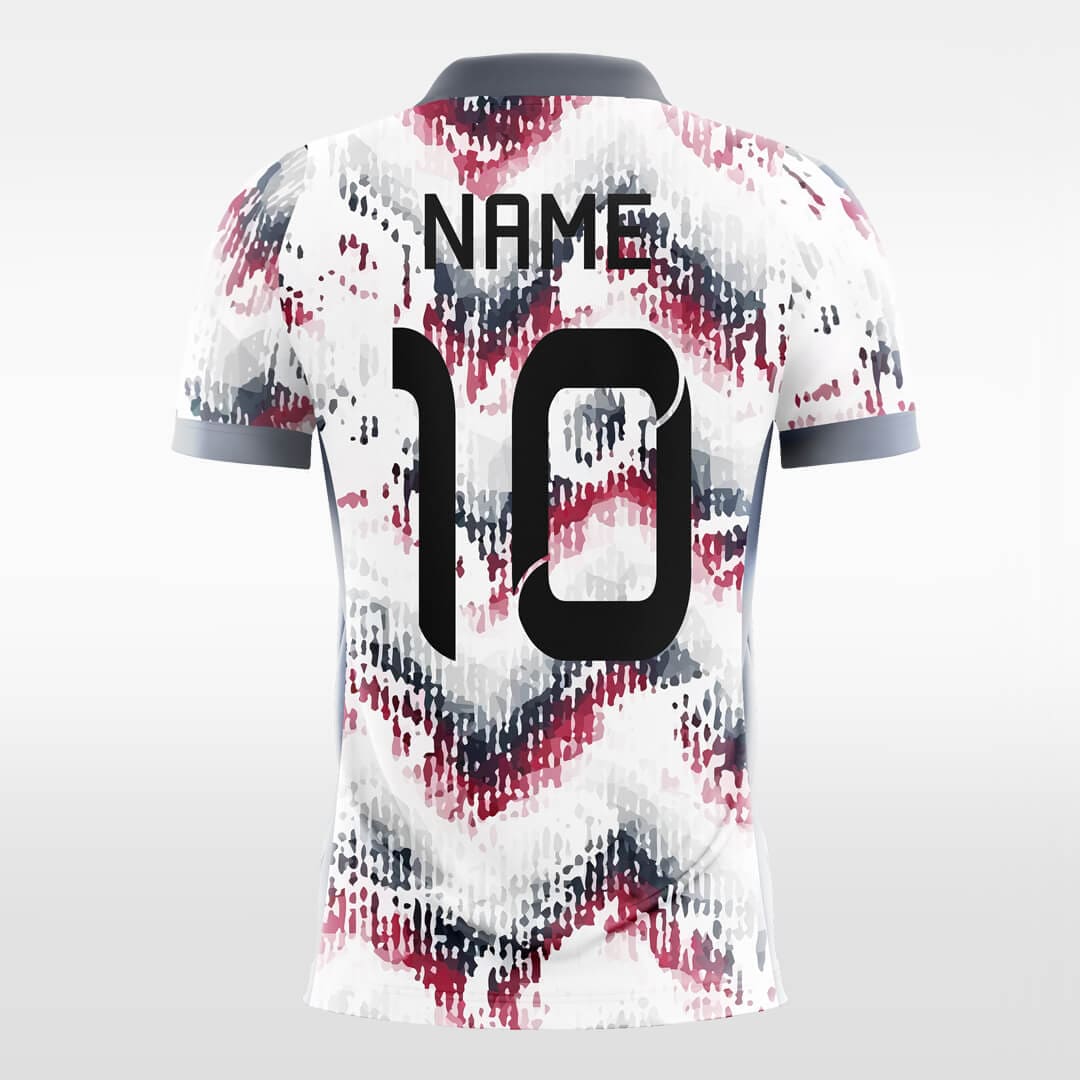 white custom soccer jersey