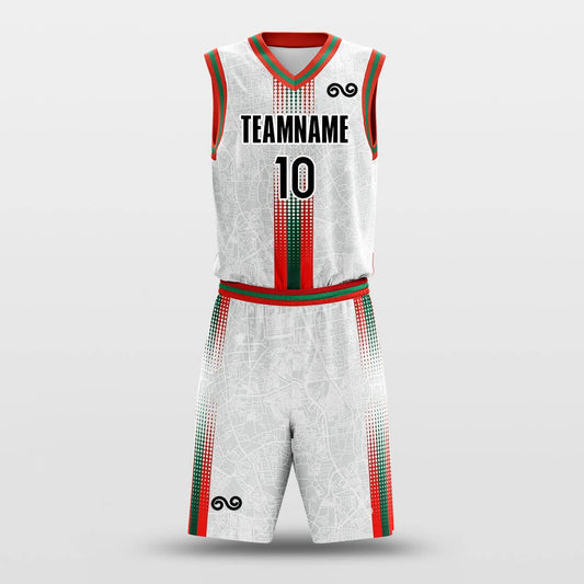 Christmas Map -Custom Basketball Jersey with Shorts Subliamted