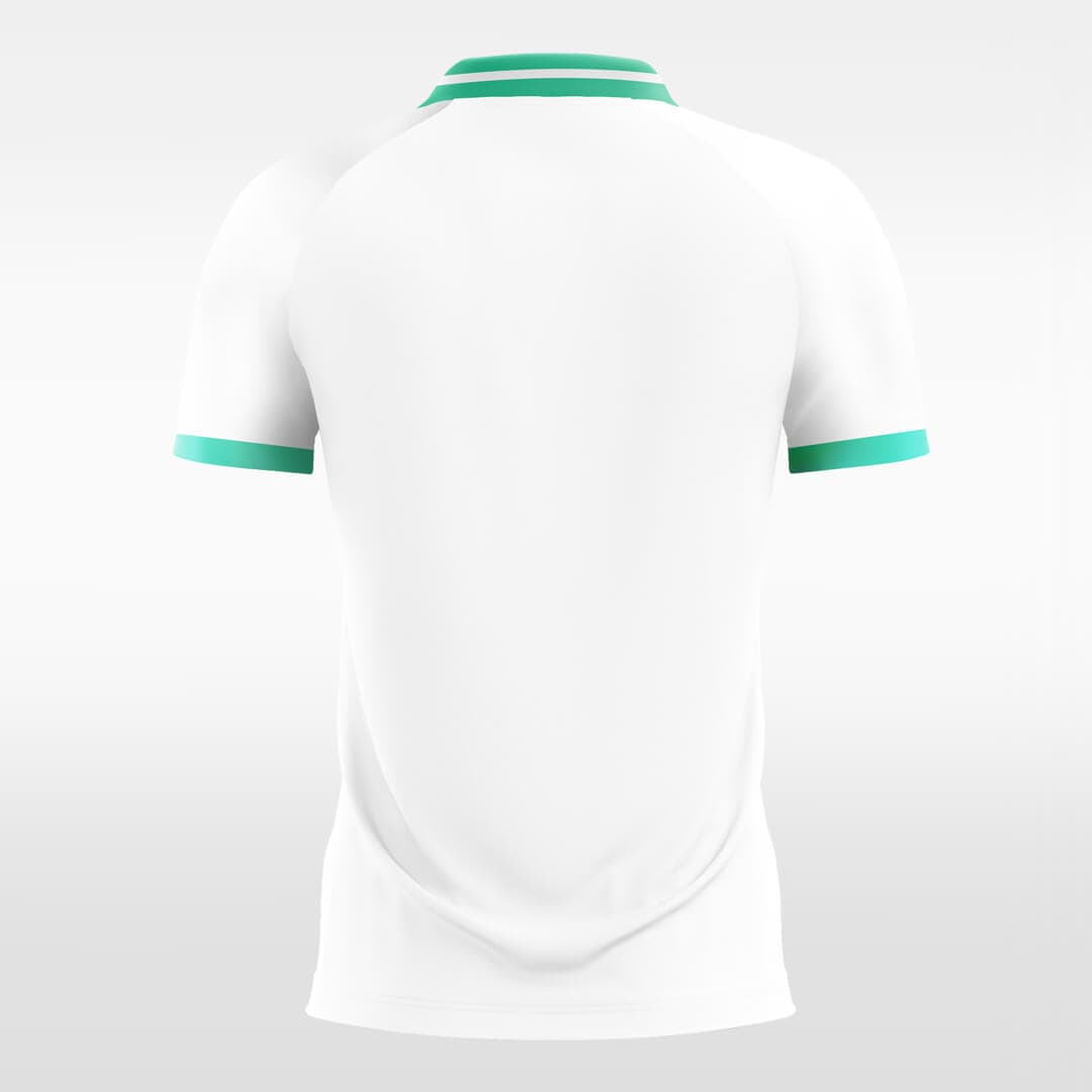 white custrom sleeve soccer jersey