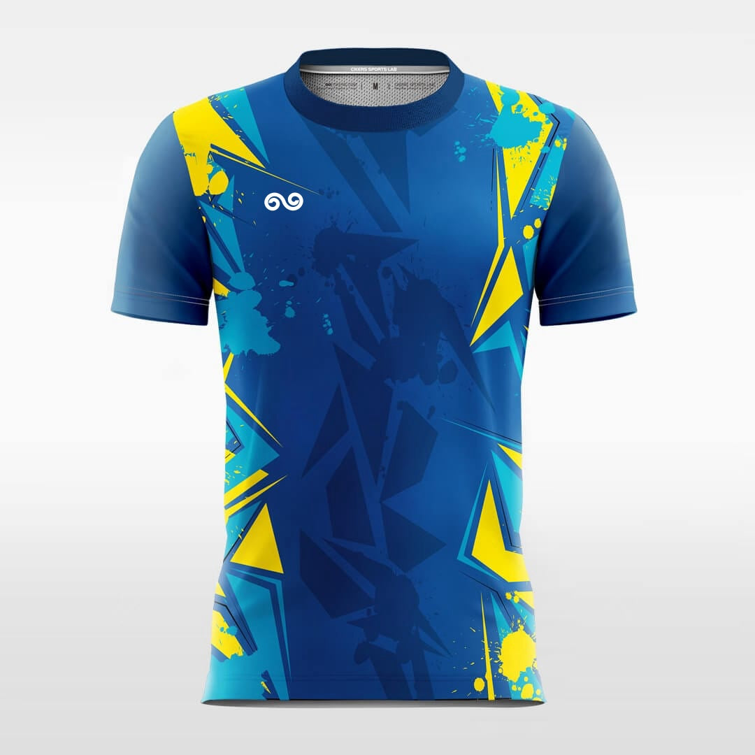 Color Block - Custom Soccer Jersey for Men Navy Blue Sublimated