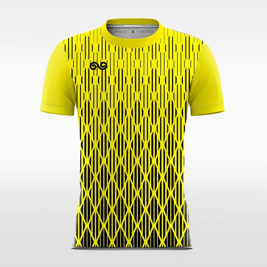 Iridescence - Custom Soccer Jersey for Men Yellow Sublimated